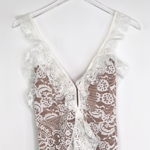 NWT FOR LOVE & LEMONS Tati Lace Ruffle Dress #TT13 - Picture 4 of 8